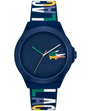 Lacoste 2011184 NeoCroc Men's Iconic Quartz Unisex Watch 42mm, Blue