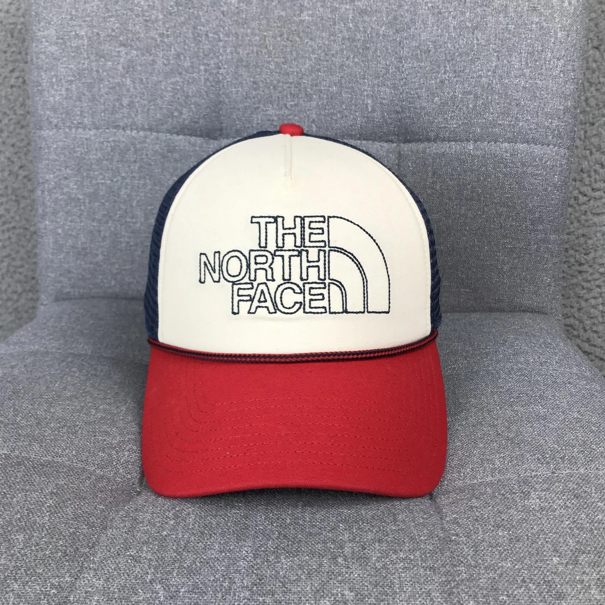 The North Face Burgundy & White Trucker Hat Snapback Cap The North Face Keep It Patched Trucker Hat | Alpine Shop main image 4