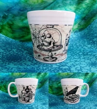 NEW Retired FIESTA Ware ~ MYSTICAL HALLOWEEN ~ Tapered Mug Raven Skull Magic