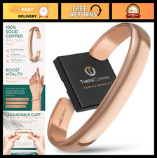 100 Pure Copper Bracelet Cuff for Men  Women - Handmade Tibetan Raw Bangles