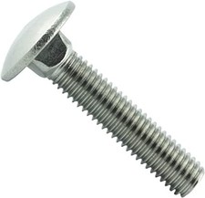 Round head screw with square underhead din 603 stainless steel A2 6x40 3pcs