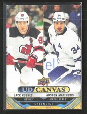 2024-25 Upper Deck #C210 Jack Hughes / Auston Matthews CL UD Canvas (HK)