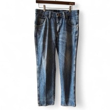 90s vintage blue denim wrangler straight leg jeans