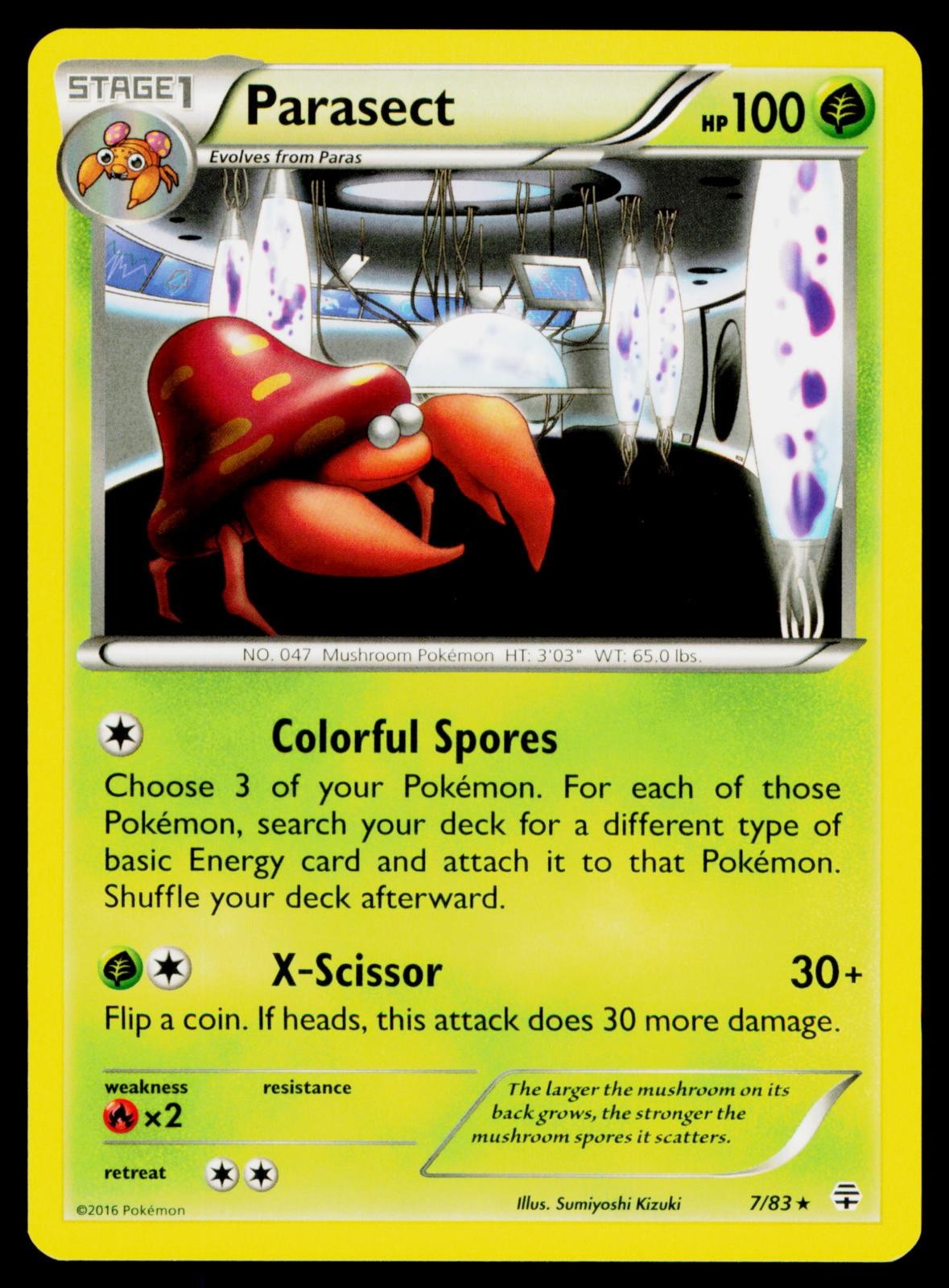 Parasect - 7/83 NM Rare Generations Pokemon Pack Fresh