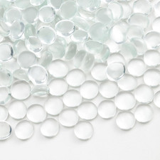 13-16Mm 380 Pcs Small Glass Pebbles, 2 Lbs Flat Marble Beads, Vase Filler Stones