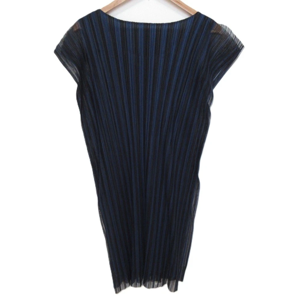 open lace back dress Issey Miyake Pleats Please tunic top/ dress UK10