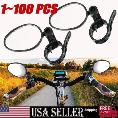 Bike Mirror Rotaty Round MTB Road Handlebar Bicycle Rear View Glass Cycling USA