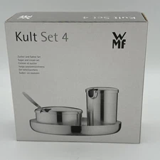 WMF Kult Set 4 Sugar & Cream Set Stainless Steel NEW