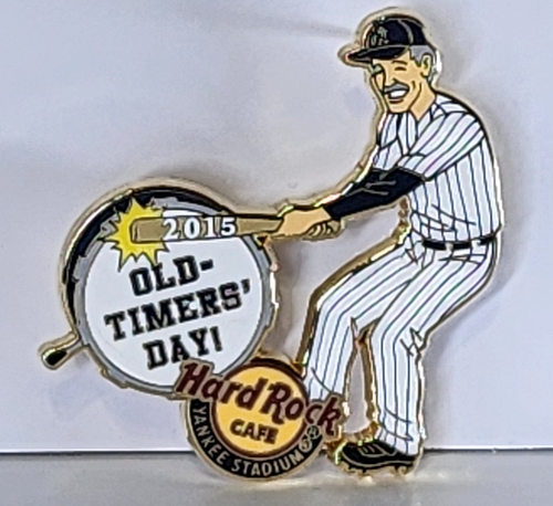 Hard Rock Cafe New York Yankee Stadium 2015 Old Timers Day Pin Ltd Edt of 300 - Picture 2 of 2