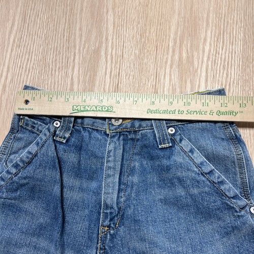 Levi's Carpenter Shorts Boy's 12 Regular Baggy Skater Loose Y2K Blue Jean Denim - Picture 14 of 19