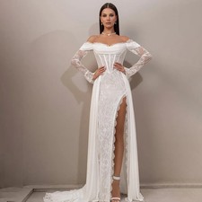 Modern Off-Shoulder A-Line Bridal Dress Wedding Dresses Special Bridal Gowns