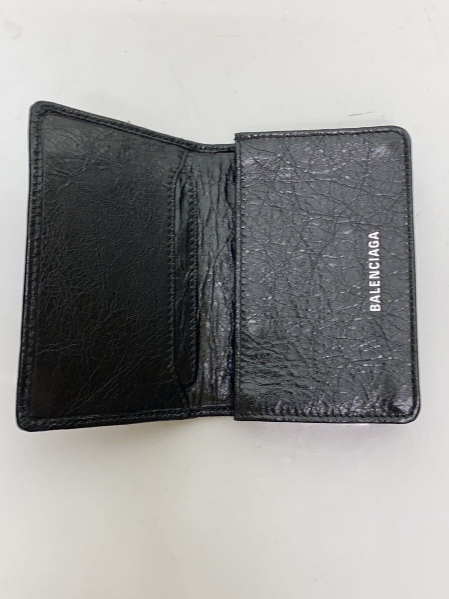 BALENCIAGA Card Case Leather Black Men's thumbnail 4