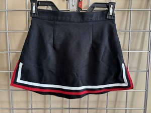 CDT Cheerleader Dance Skirt Sz 4-5T Black Red White USA Spirit Team Vintage