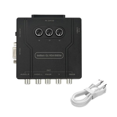 plugs & Play RGBS SCART VGA to YPBPR Converter Game Consoles Adapter for Gaming