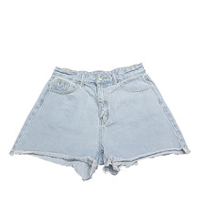 Shein Womens Everyday Button Zip Fly Denim Shorts with Pockets Large Size Blue
