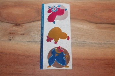 Vintage 80s Cardesign Message Units Sticker Clowns Foil MUS 104 CX
