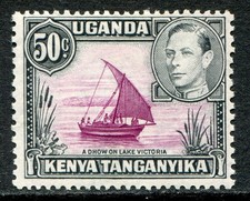 KUT 1938-54 50c perf 13x11&frac34; SG 144 hinged mint (cat. &pound;25 as u/m) 'A'