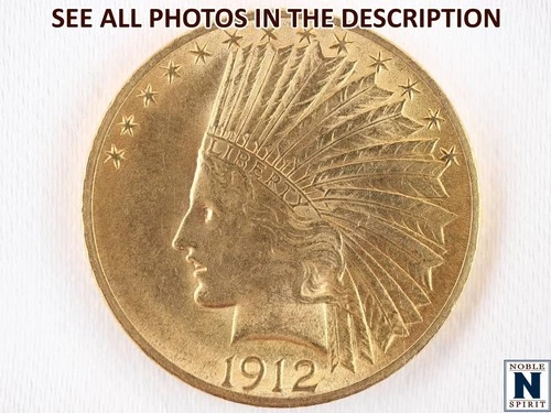 NobleSpirit (TM) Beautiful 1912 GOLD $10 Indian Head Choice AU Super Slider