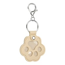 Pet Fur Storage Keychain, Leather Dog Fur Keepsake, Apricot 