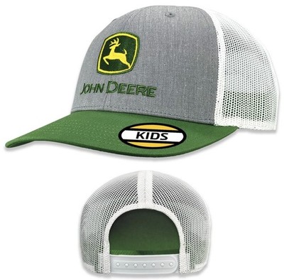 John Deere Cap Kids Gray Green White Mesh LP86080