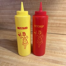 Vintage Tablecraft Ketchup And Mustard Squirt Bottles