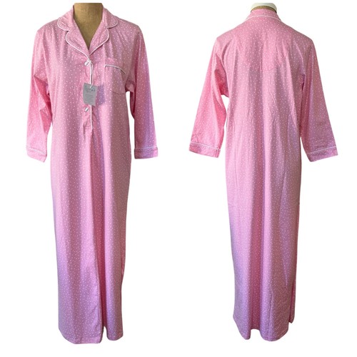 Pajamagram Women's Pink Polka Dot Maxi Nightgown Small NWT Ultra Soft Tradwife - Picture 2 of 18