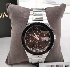 Bulova Millenia Black Dial Stainless Steel Men's 41mm Watch NEW E3-D7