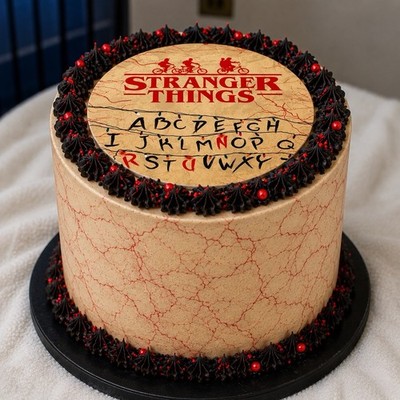 stranger things Tortenaufleger rund essbar verschiedene Größen bis 8 Zoll