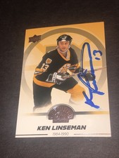 JSA Ken Linseman Signed Upper Deck Bruins Centennial #6 Autographed Card 139
