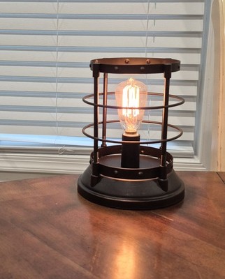 New Primitive Looking Metal Wax Melt Warmer, Warm Color Bulb. 