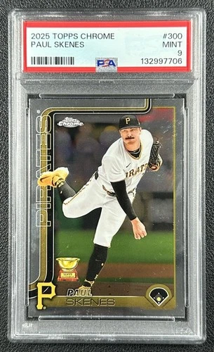PAUL SKENES PSA 9 2025 TOPPS CHROME #300 PIRATES 7706