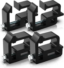 Truck Topper Clamps - 4 Pack Mounting Clamps for Truck Bed and Canopy Black