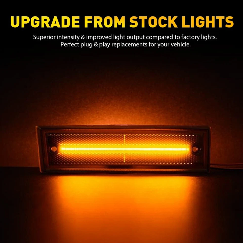 Amber Front Side Marker Light For Chevrolet R10 R20 R30 V10 V20 V30 1987-1991 - Image 4 of 4