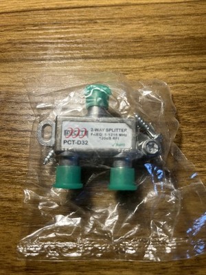 PCT-D32  2-Way Splitter  5-1218 MHz 120dB with Mounting Screws. New!