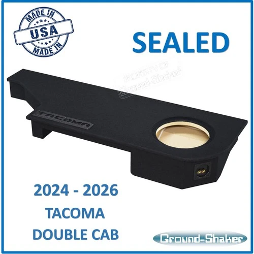Toyota Tacoma Double Cab 2024-2026 Single Sealed Sub Box Subwoofer Enclosure