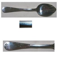 OLD ENGLISH or PLAIN OVAL or DESSERT SPOONQUEENS PLATE  CANADA