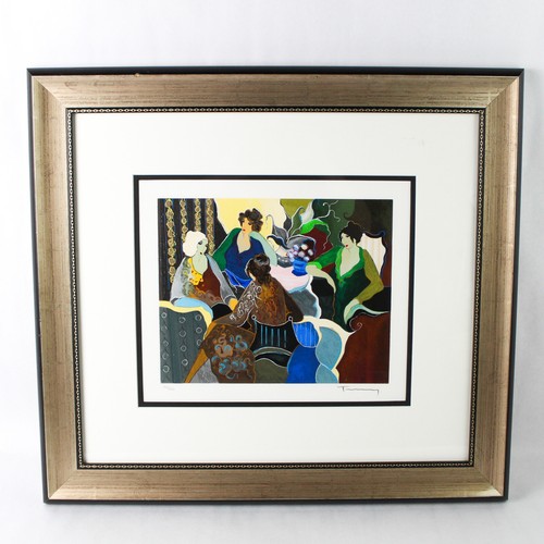 Itzchak Tarkay 36/350 Signed Framed Serigraph COA "Odessa And Her Companions"