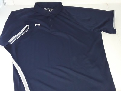 * UNDER ARMOUR MENS POLO GOLF SHIRT NAVY BLUE WHITE XXXXL 4XL LOOSE SHORT SLEEVE | eBay