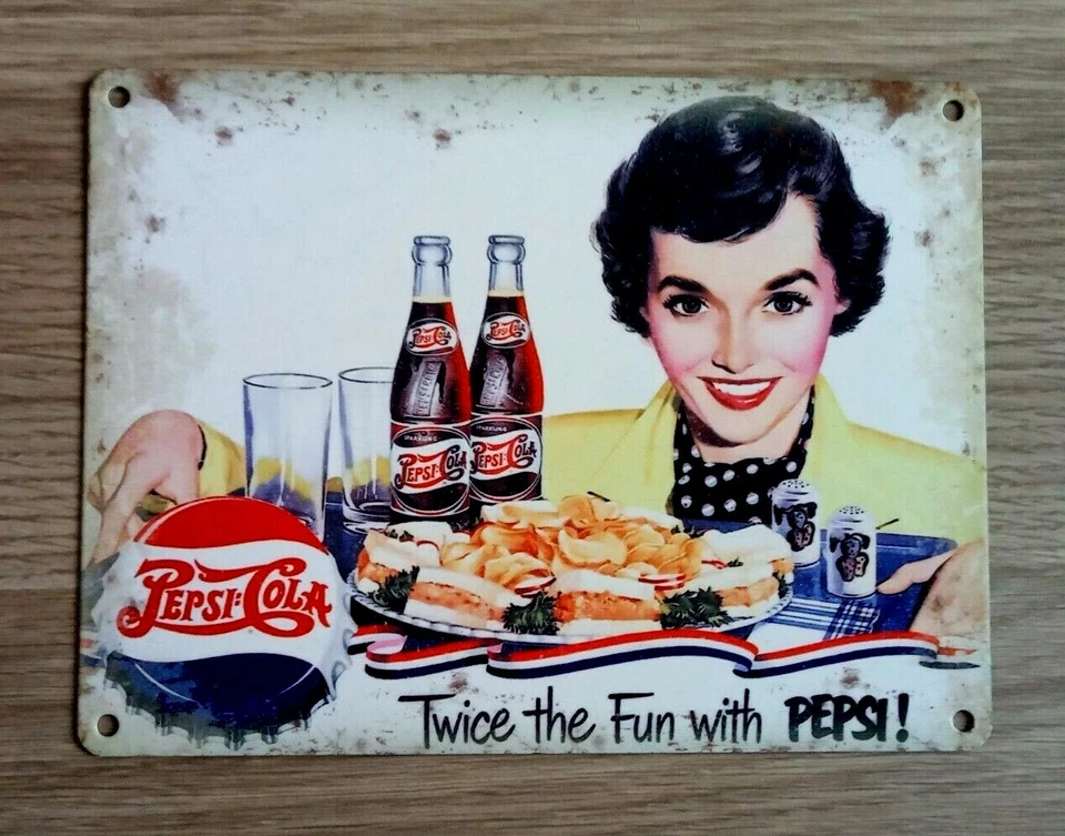 PEPSI COLA RETRO METAL SIGN 20cm x 15cm (BRAND NEW) - Image 1 of 1