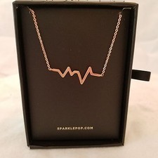 Heartbeat Necklace 18 K Gold Plated Necklace in Gift Box