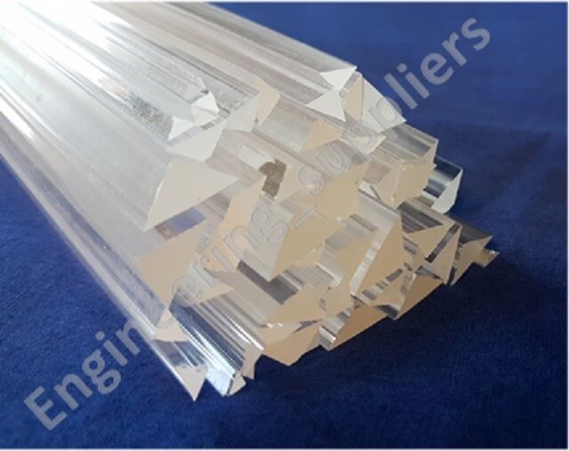 3 4 5 6 8 10mm Right Angled Triangle Section Corner Fillet Clear Acrylic 3 4 5 6 8 10mm Right Angled Triangle Section Corner Fillet Clear Acrylic