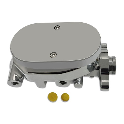 Chrome 9" Single Brake Booster & Smooth Top 1 1/8" Bore Brake Master Cylinder - Picture 2 of 5