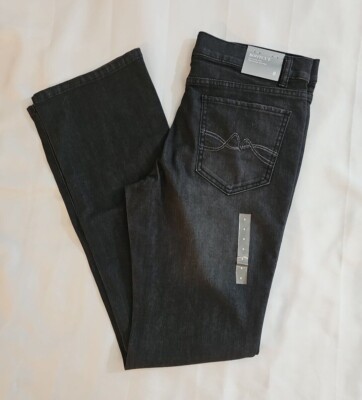 NEW NY&C Platinum Bootcut Black Denim Jeans Womens Size  8
