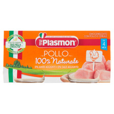 4 Gläschen Homogenisiertes PLASMON Hähnchen X80G – 100% Natürlich