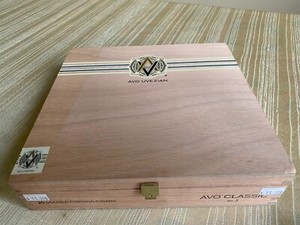 Avo Uvezian Cigar Box Empty Wood Hinged Box