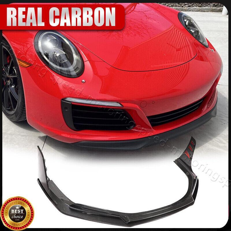 2017-2018 Porsche 911 991 Carrera GTS Real Carbon Fiber Front Bumper Lip Splitter