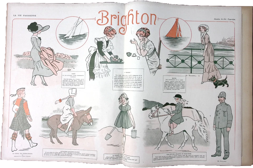 La Vie Parisienne Magazine 1 Octobre 1910 Marrous The Curtain Rises Art Noveau - Image 3 of 4