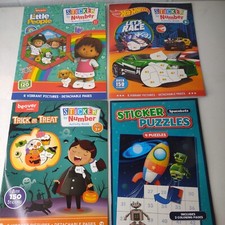 500  Stickers Activity Book Boys Girls Kids Craft Gift Space Cars Halloween Lot