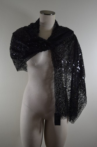 Cejon Women's Black Full Sequin Casual Wrap Scarf Very One Size Nice Scarf - Picture 8 of 8