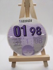 Disabled Vauxhall PLG LVLO 1998 Original Old Road Car Cars Tax Disc Discs Rare